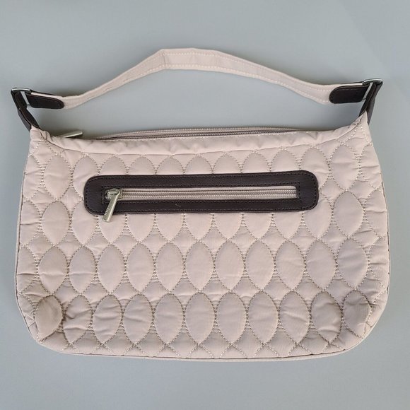 lug Bags Lug Canter Collection Womens Tan Quilted Fabric Shoulder